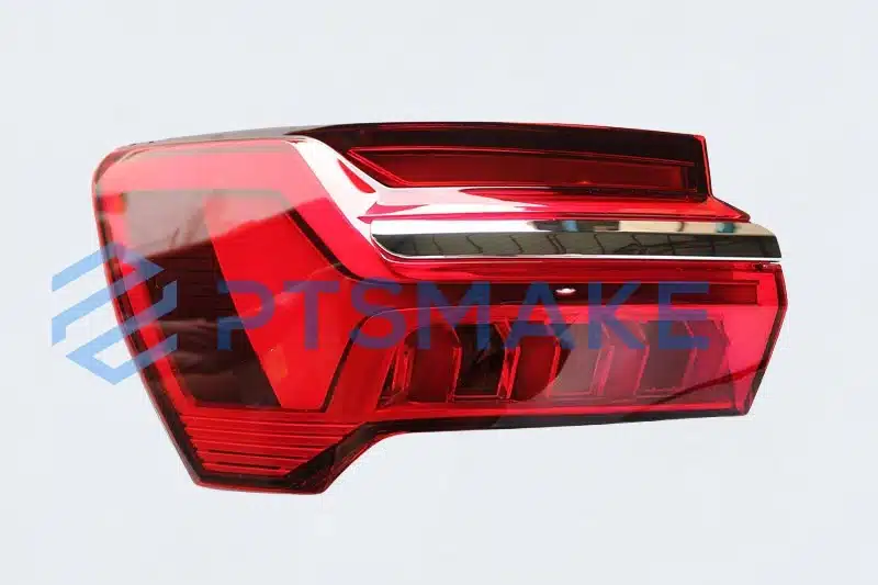 Red automotive tail light cover