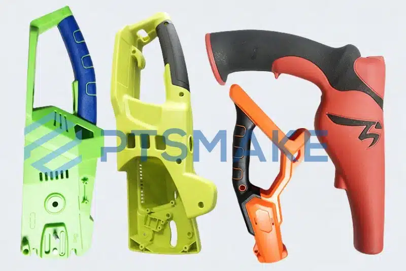 Variety of colorful plastic tool handles