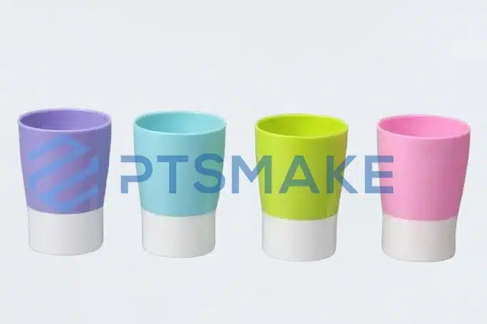 Set of colorful plastic cup holders