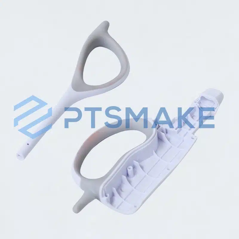 White ergonomic handle components