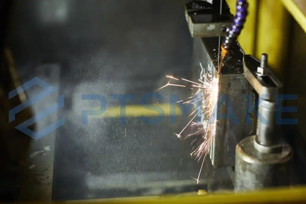 Wire EDM machining sparks process