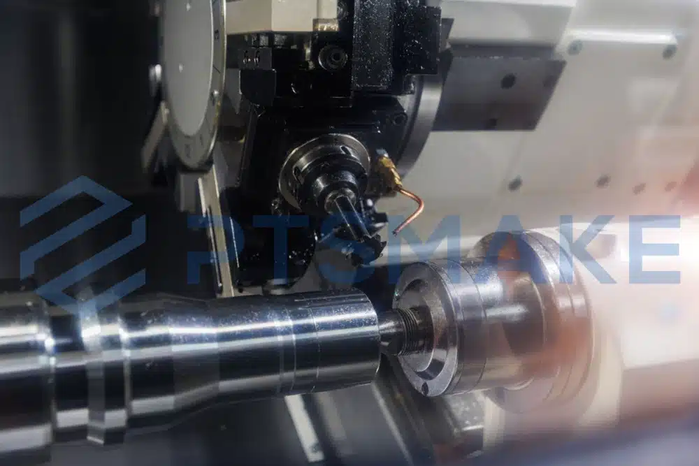 CNC lathe processing metal component