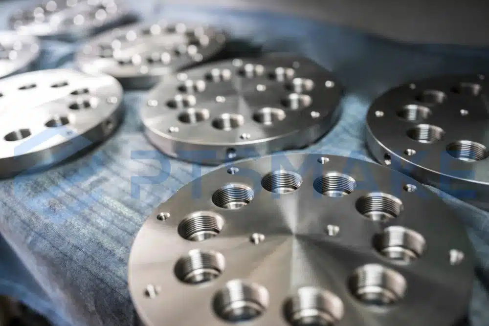 Custom CNC machined plates with threaded holes