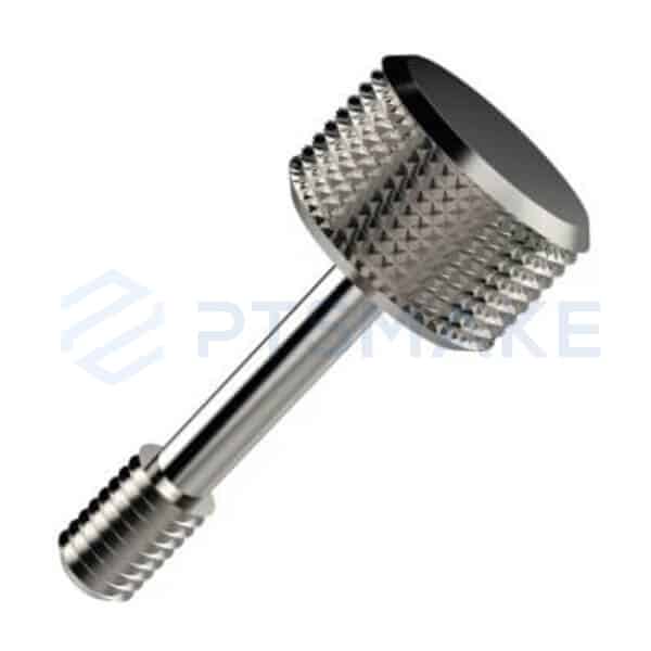 Knurled stainless steel bolt