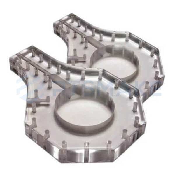 Clear acrylic laser-cut components