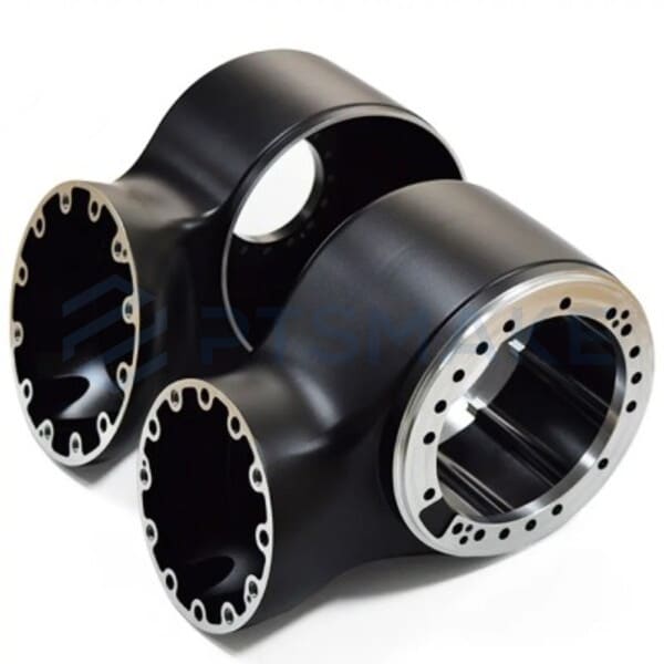 Black dual-section aluminum pipe structure