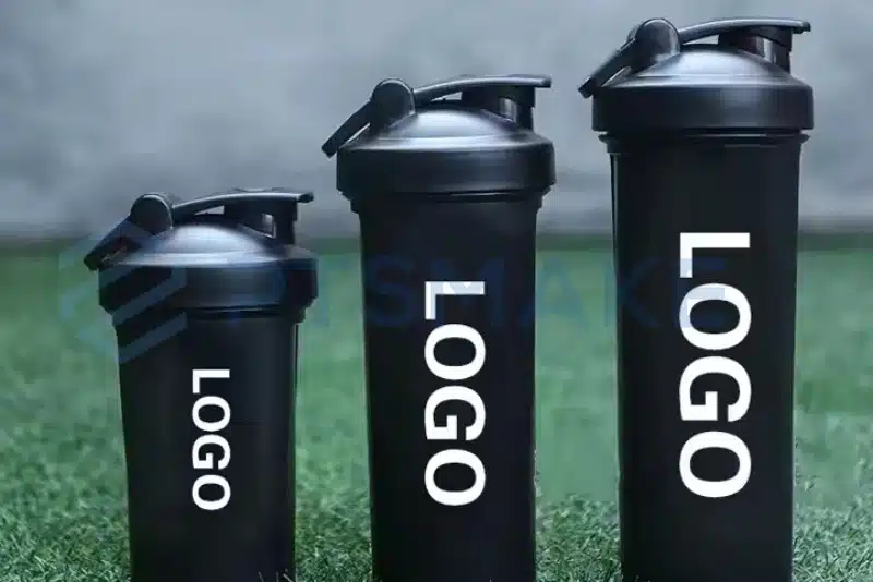 Set of black shaker bottles