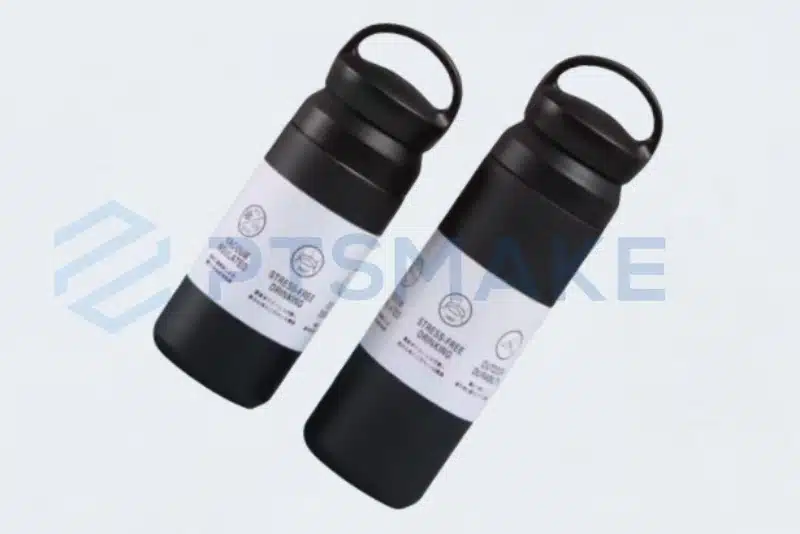 Black insulated bottles with handles