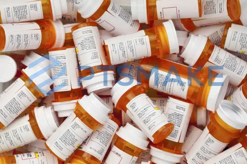 Orange prescription pill bottles