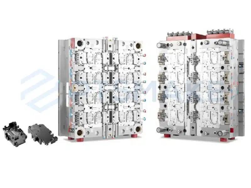 High-precision mold set with components by PTSMAKE