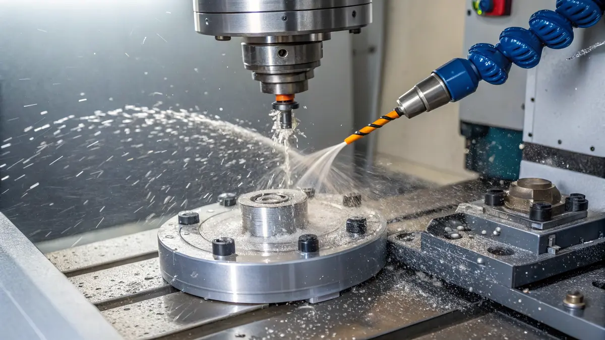Sistema de refrigeración por inundación en el mecanizado CNC
