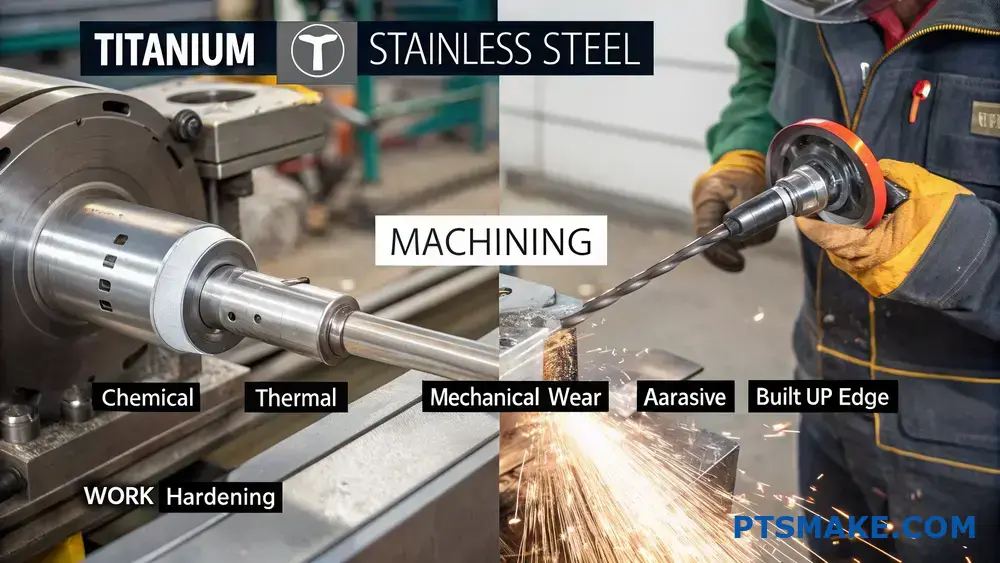 Vergelijking gereedschapsslijtage bij de bewerking van titanium en roestvast staal