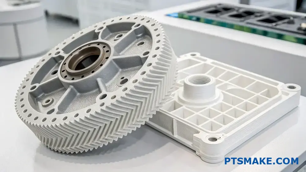 Grande plano de componentes de metal e plástico maquinados com precisão por CNC