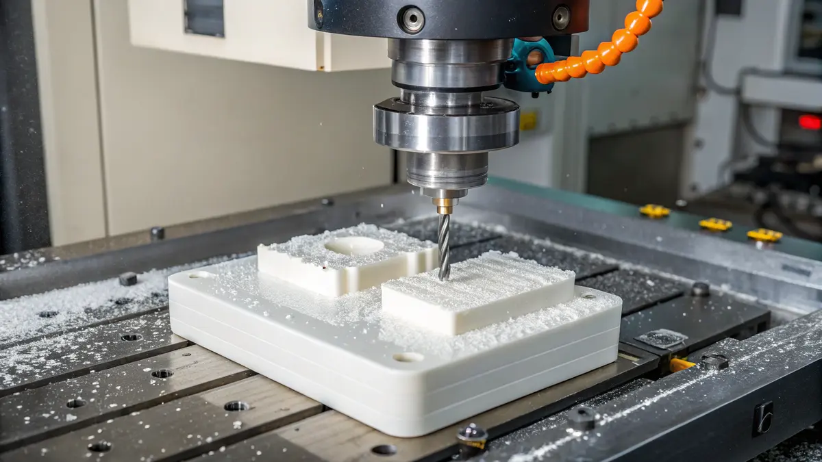 Usinage de pièces en Delrin avec une machine CNC