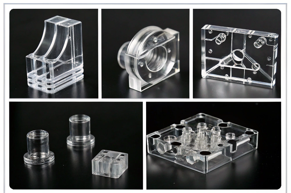 Transparenta CNC-bearbetade akrylkomponenter med komplexa geometrier