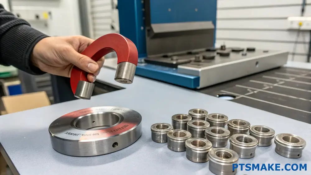Magnet Testing On Titanium Metal