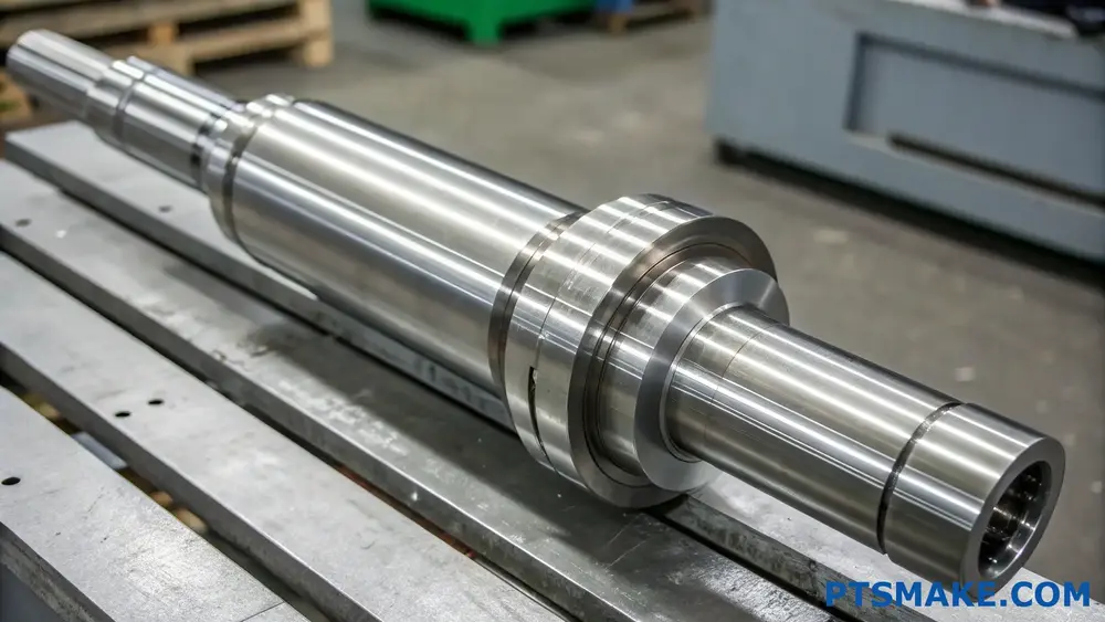 High-precision CNC machined metal shaft with smooth surface finish