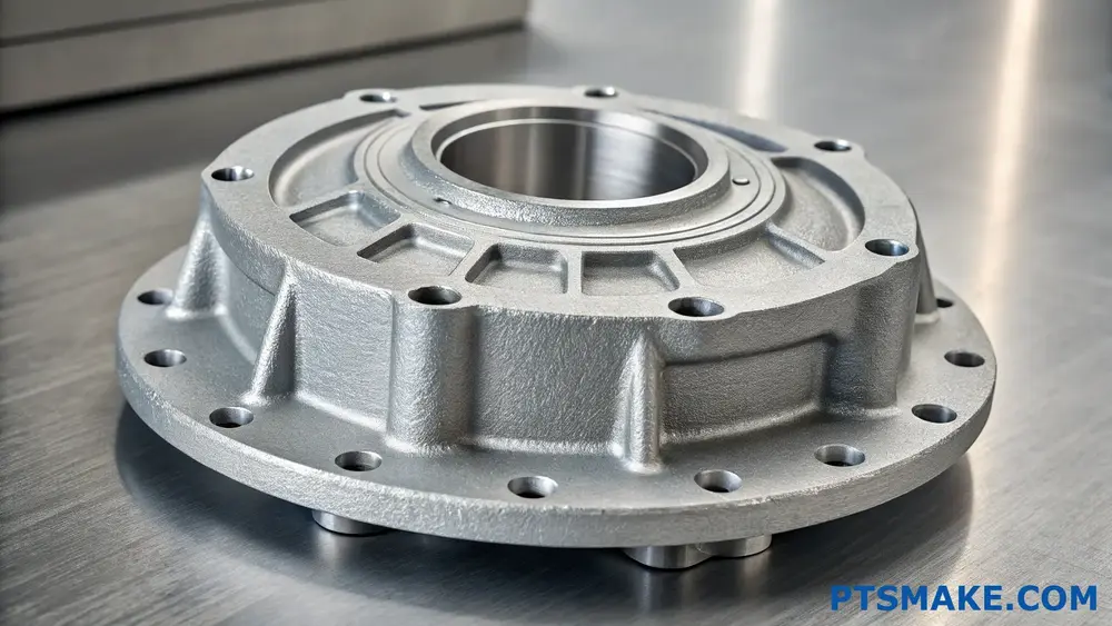 High-Precision CNC machined metal component with detailed surface finish