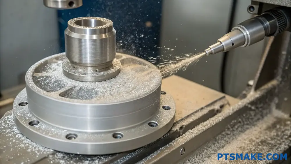Fresadora CNC de corte de piezas metálicas de alta precisión