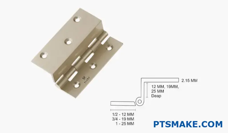 Vue rapprochée d'une charnière de porte d'armoire métallique