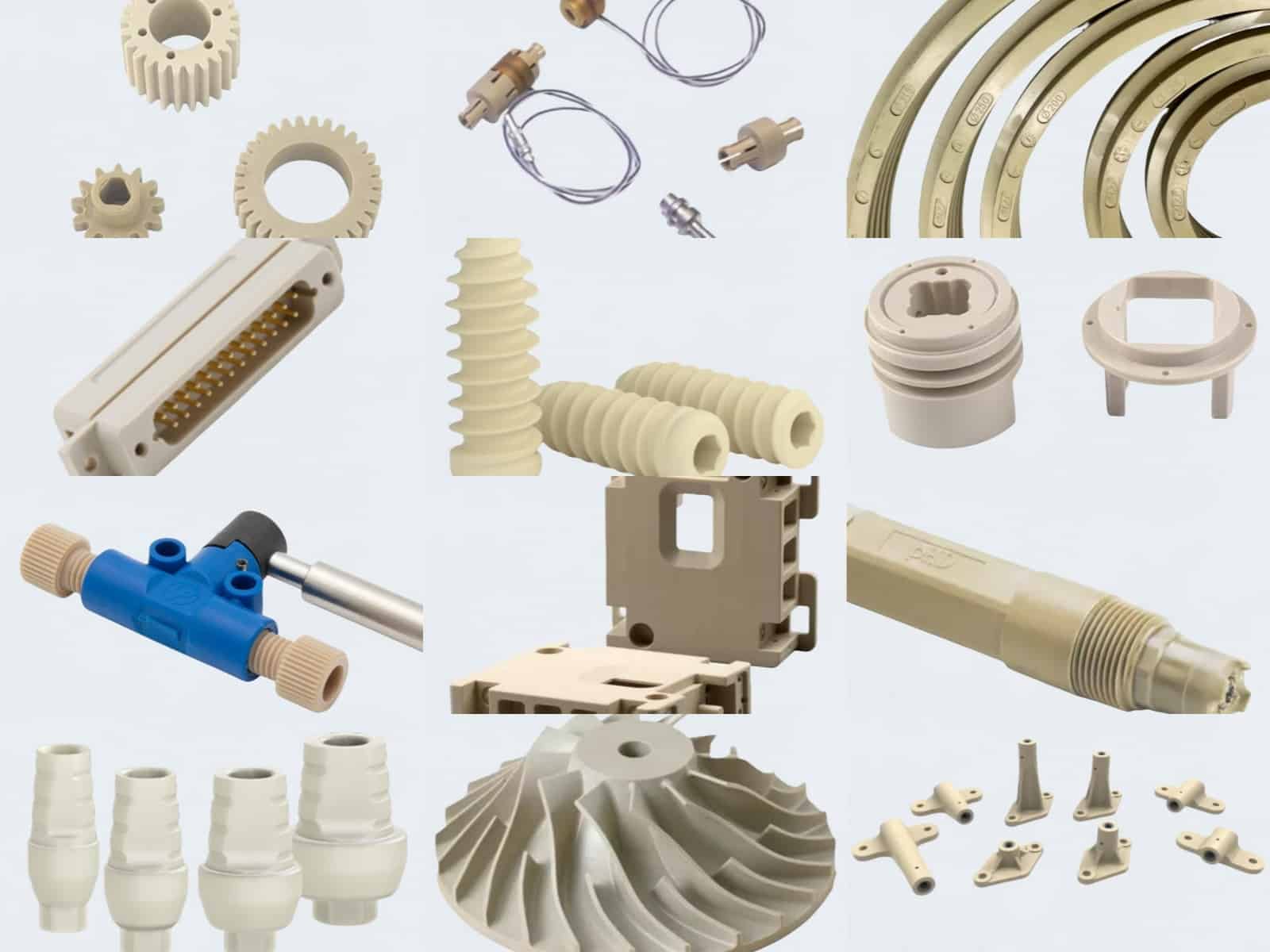 Various precision injection molded plastic peek parts