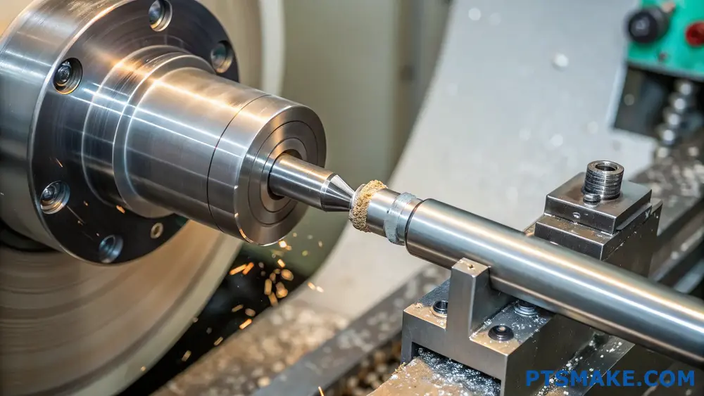 Tornitura di metalli di alta precisione su tornio CNC