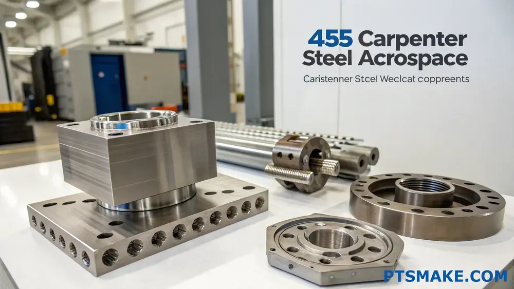 Precision CNC parts for aerospace applications on display
