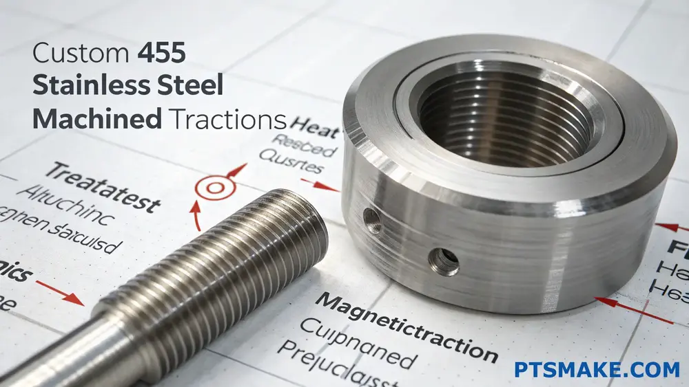 Custom 455 stainless steel precision machined components