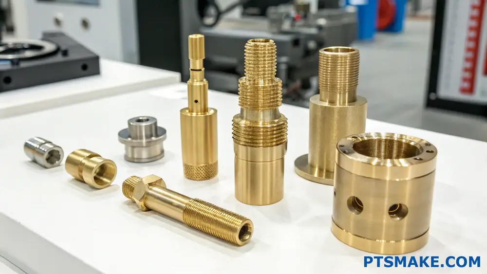 Präzisions-CNC-gefertigte Messingteile mit Gewinden