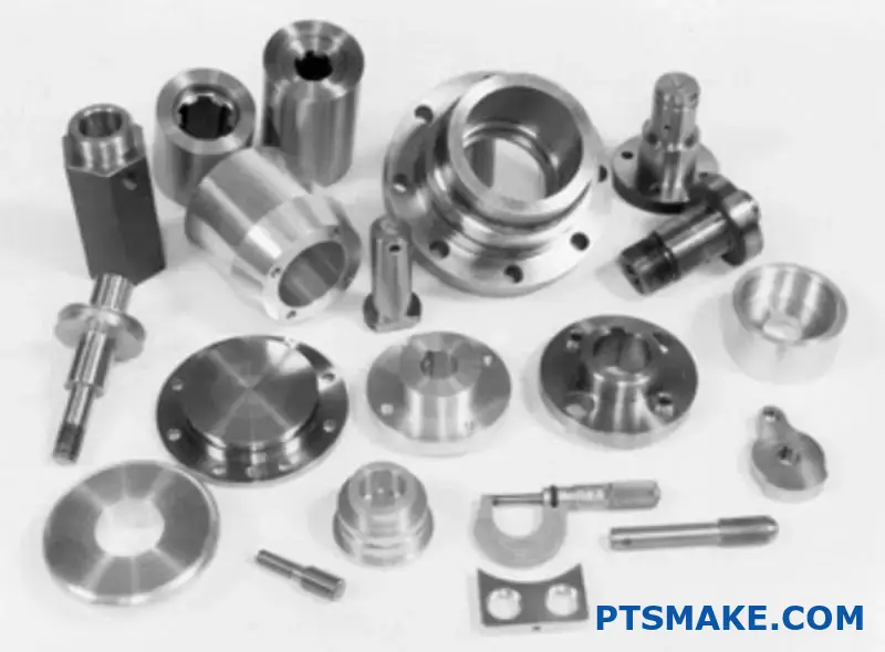 CNC machine cutting metal part with precision