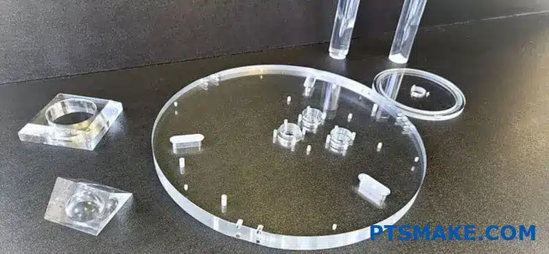 CNCはアクリルの部品を機械で造った