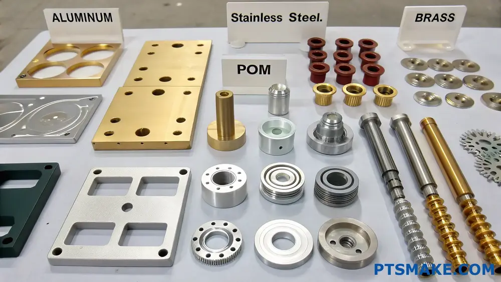 Präzisionsgefertigte Metallteile aus verschiedenen Materialien