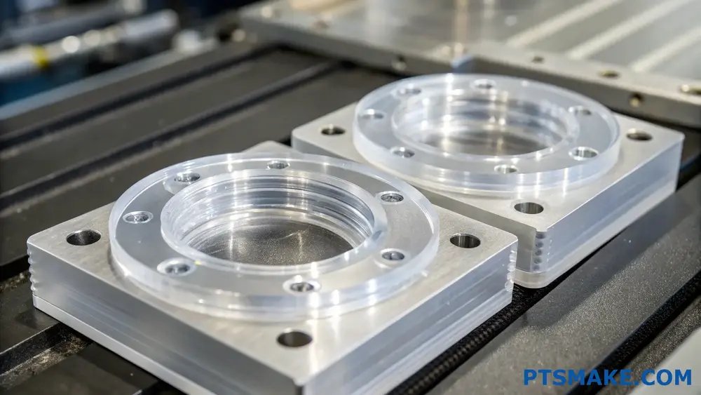 Precision CNC machined aluminum parts with circular geometry