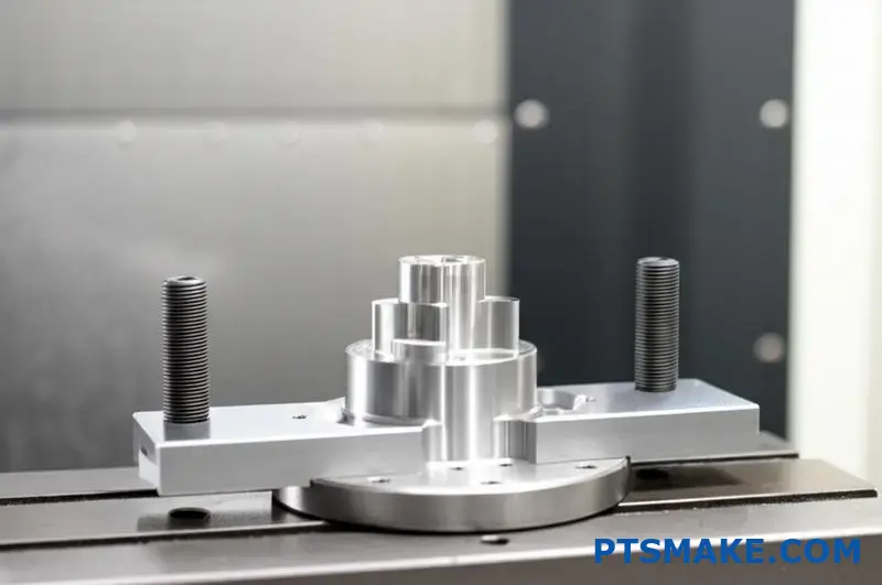 مكون من التيتانيوم مثبت بمشابك CNC مقاومة للاهتزازات مع دعم دقيق