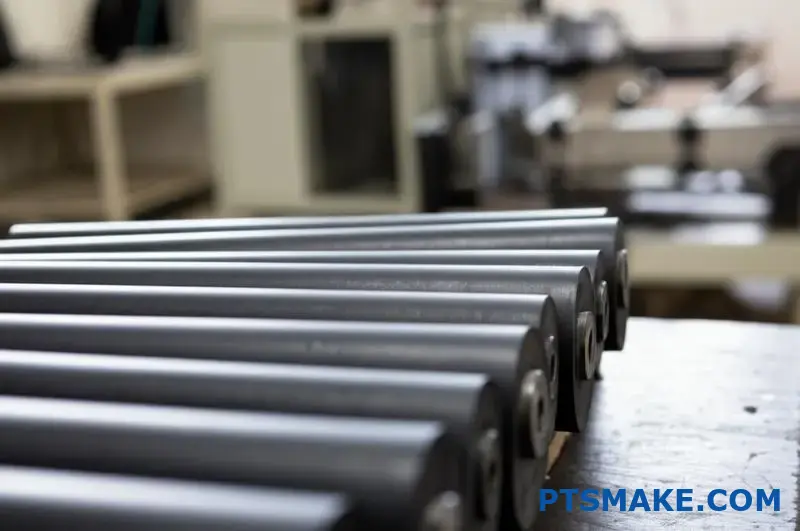 Rodillos industriales de caucho negro utilizados en máquinas de envasado flexible y transformación