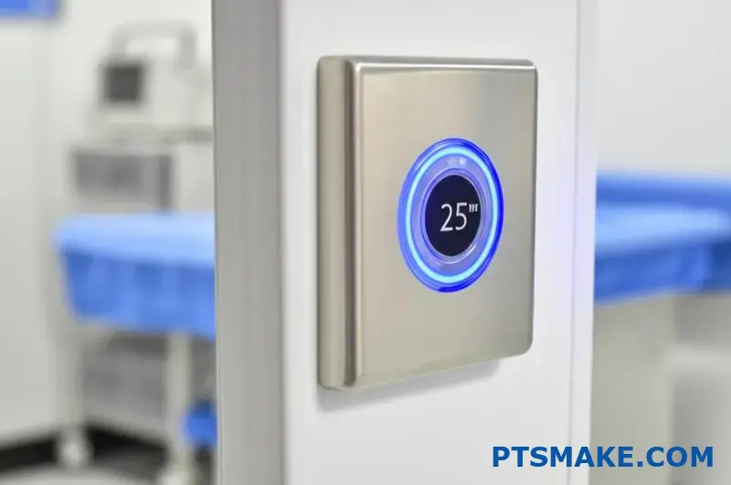 25mm touch-free stainless button on hospital control panel