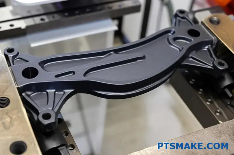 Precision welded black control arm with CNC geometry