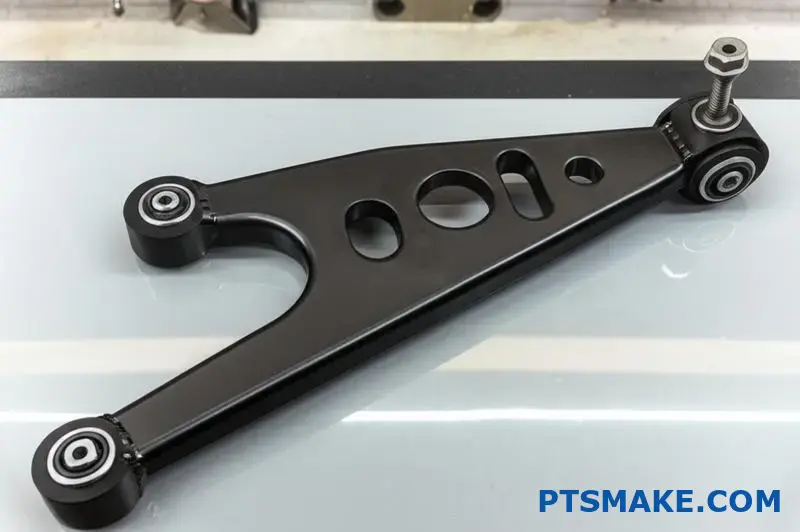 Brazo de control de alto rendimiento con cojinete esférico y casquillo de poliuretano