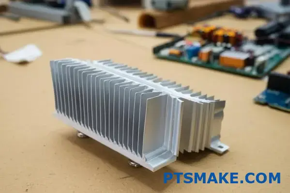 Lamellenkühlkörper aus Aluminium mit gefalteten und verklebten Lamellen