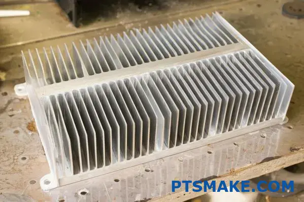 Hochdichter Aluminiumkühlkörper mit hohen Rippen und glatter Oberfläche