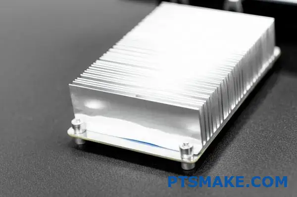 Aluminium-Kühlkörper, der mit Schrauben und thermischer Schnittstelle sicher befestigt ist