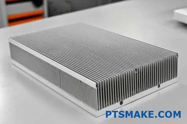 Großer passiver Aluminiumkühlkörper mit dünnen Kühlrippen für medizinische Geräte