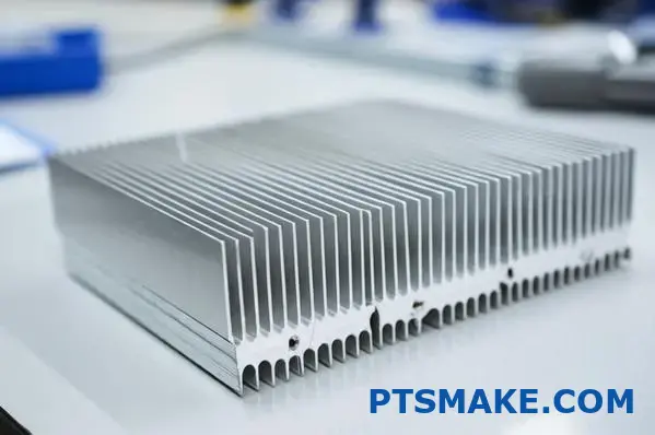 Dense fin aluminum heat sink for industrial cooling