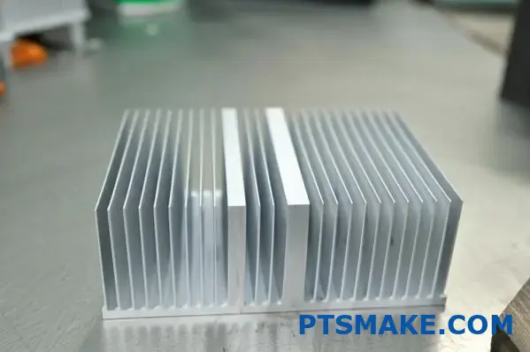 Disipador de calor de aluminio extruido plateado con aletas de refrigeración paralelas