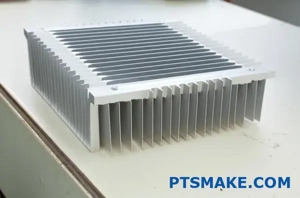 Disipador de calor de aluminio extruido plateado con aletas rectas