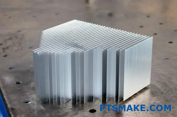 Disipador térmico de aluminio extruido de aletas rectas con aletas verticales uniformes