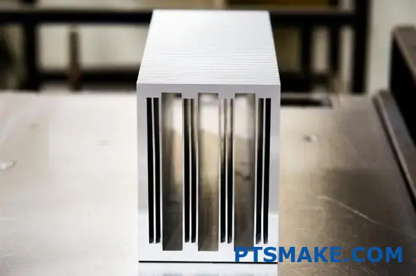 Silver aluminum heat sink with extruded fins for electronics cooling