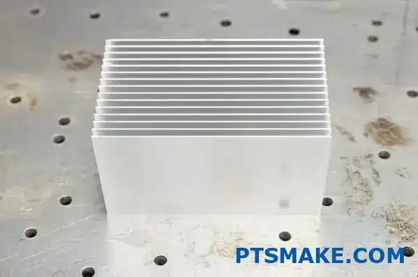 Silver extruded aluminum heat sink with thick fins for cooling systems