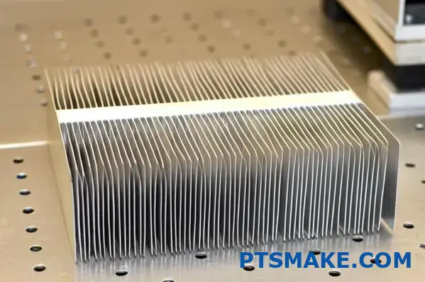 Extruded aluminum heat sink with parallel fins for power electronics cooling