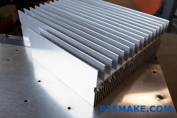 large aluminum heat sink with consistent extrusion fins